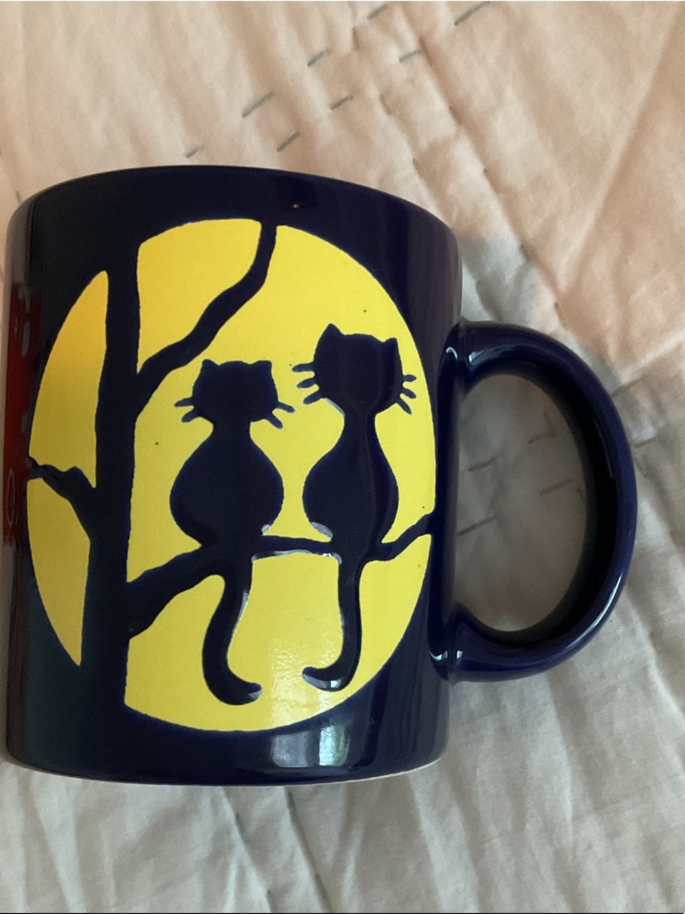 Vintage  blue cats on tree mug from Weachtersbach